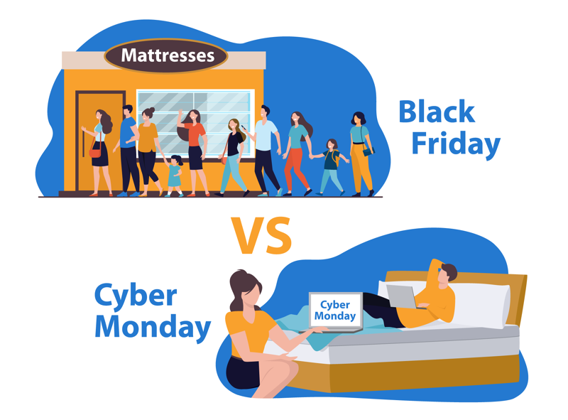 black friday vs cyber monday pillow deals
